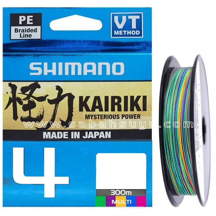 Shimano Kairiki 4 Örgü İp Misina 300m 0.10mm / 6.8kg Multi