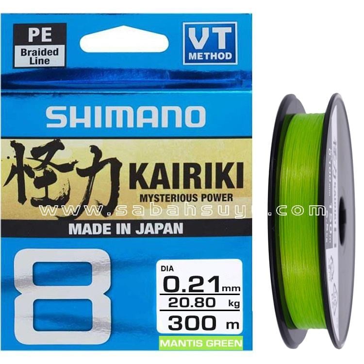 Shimano Kairiki 8 Örgü İp Misina 300m Mantis Green 0.21mm / 20.8kg