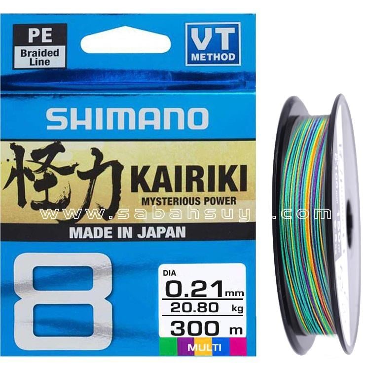 Shimano Kairiki 8 Örgü İp Misina 300m Multi 0.21mm / 20.8kg