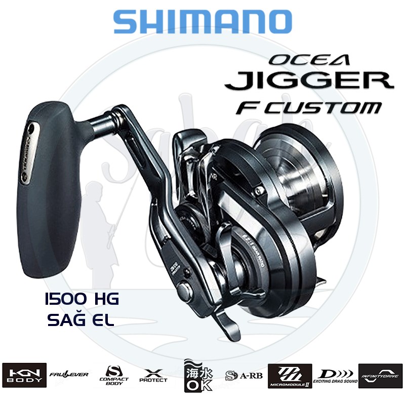 Shimano Ocea Jigger F Custom 1500 HG Çıkrık Jig Olta Makinesi Sağ El