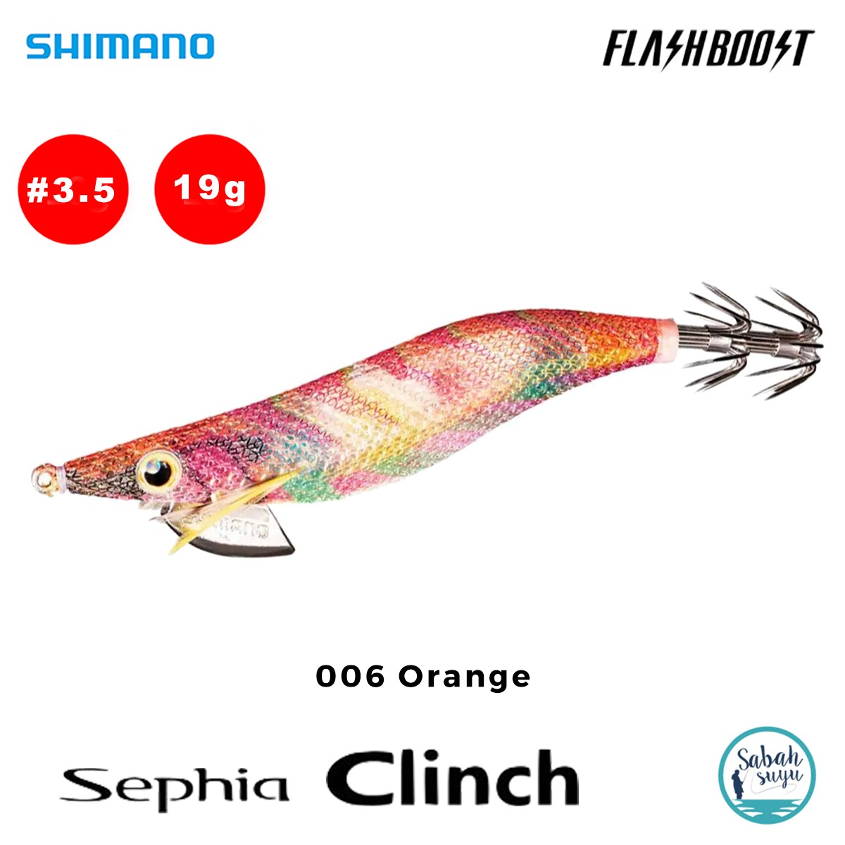 Shimano Sephia Clinch Flash Boost #3.5 19gr 006 Orange Kalamar Zokası