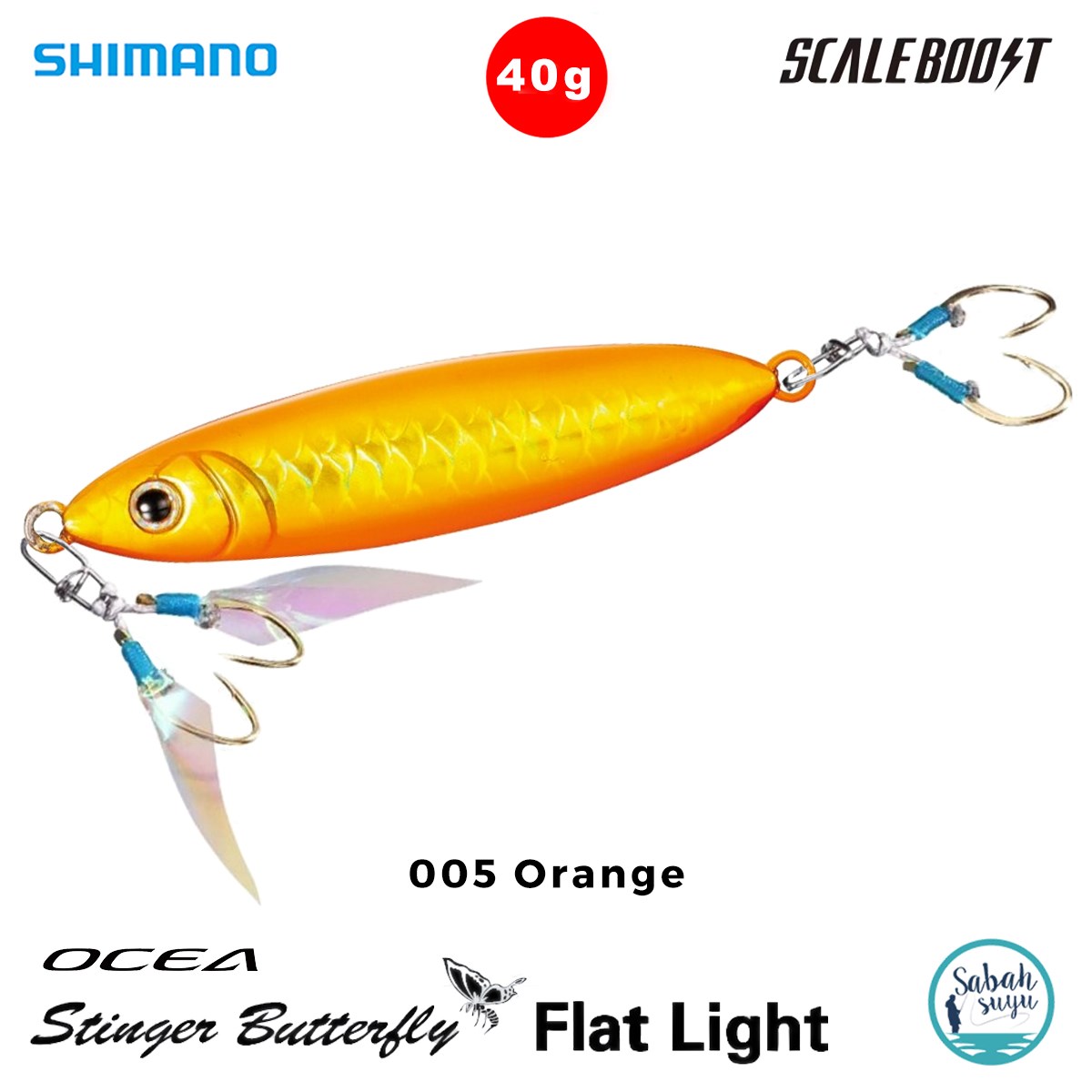 Shimano Stinger Butterfly Flat Light Jig 40gr 66mm 005 Orange
