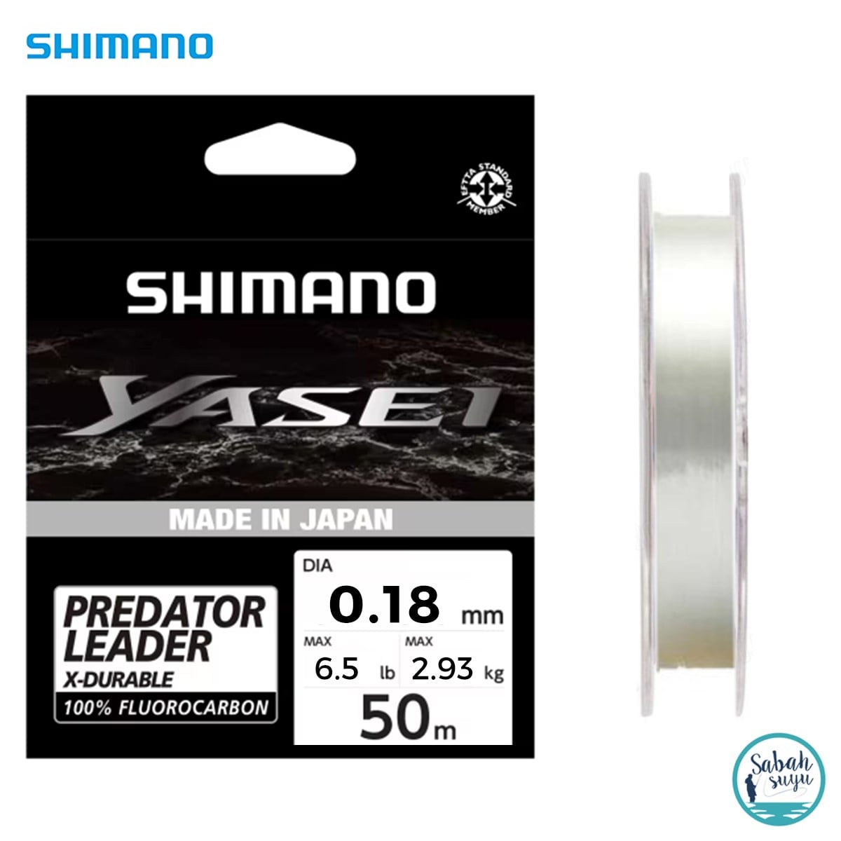 Shimano Yasei Predator Fluorocarbon Şok Lider Misina 0.18mm 2.93kg 50mt.