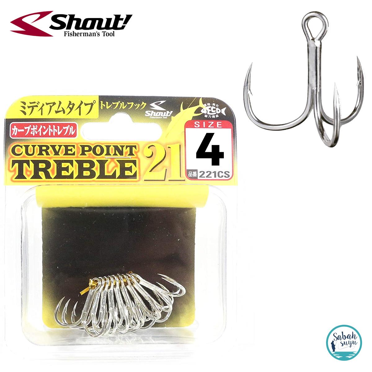 Shout Curve Point 21 Üçlü İğne Silver #4 (9 Adet)
