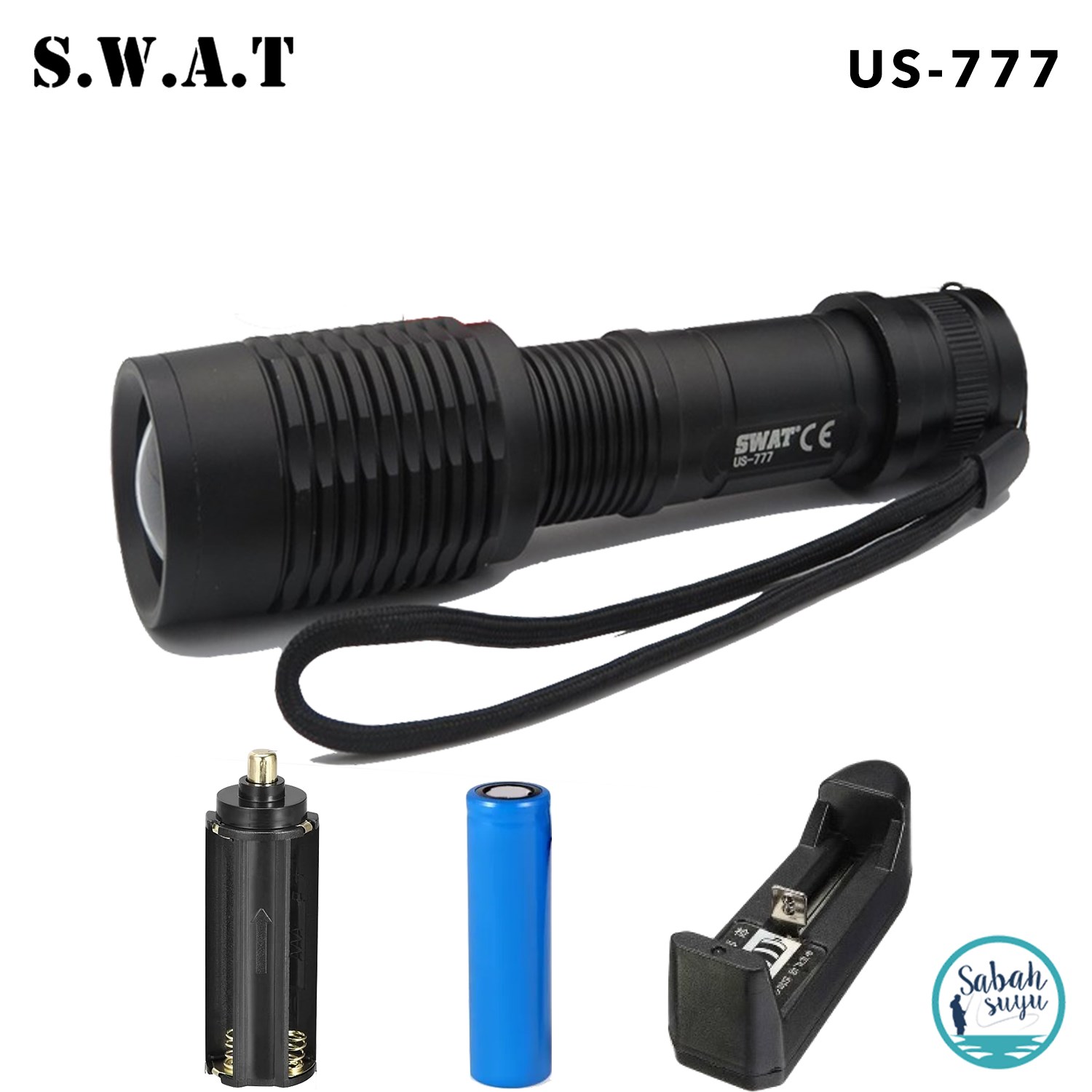 SWAT US-777 T6 5W Zoom Şarjlı Led El Feneri