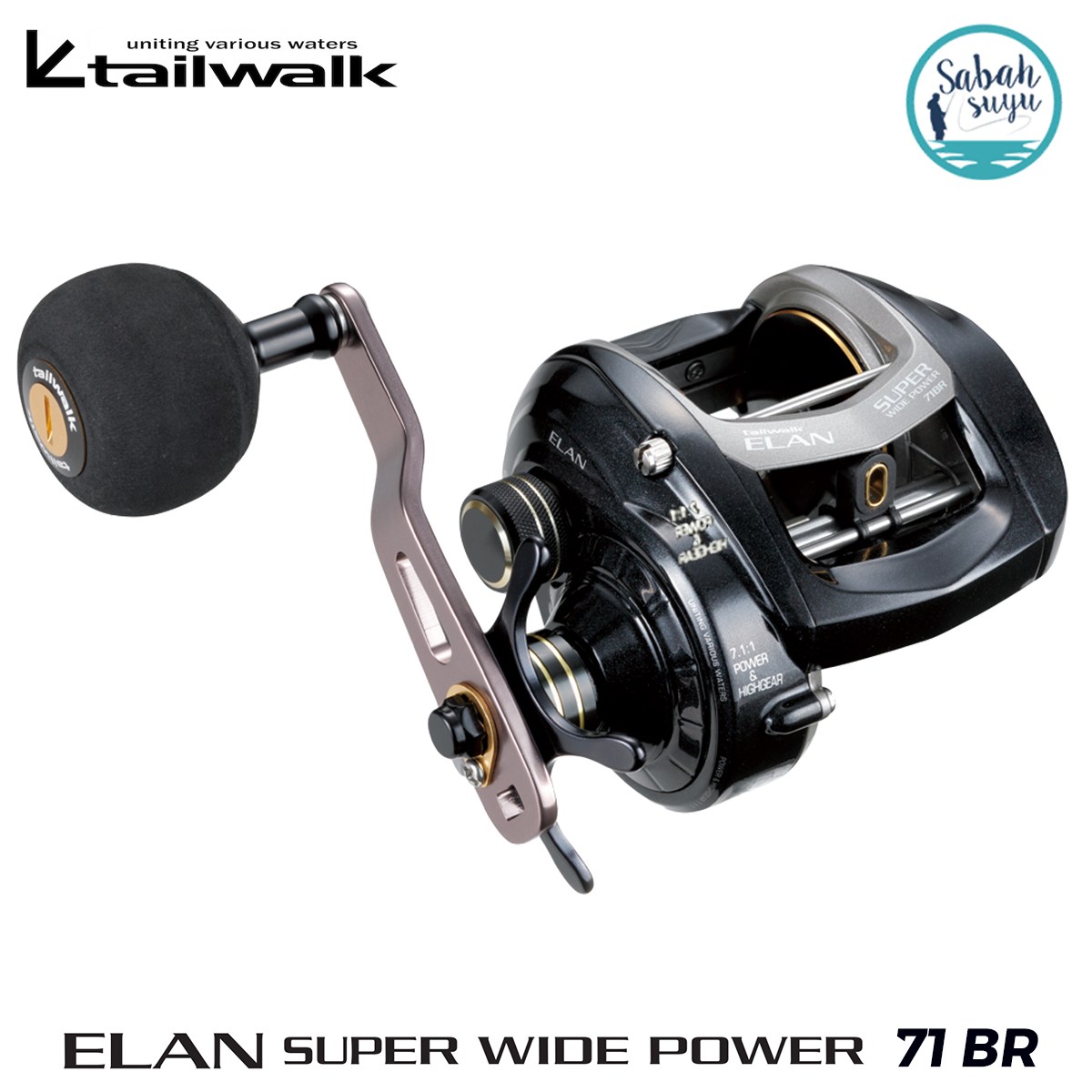 Tailwalk Elan Super Widepower 71BR Çıkrık/Baitcasting Jig Olta Makinesi (Sağ El)