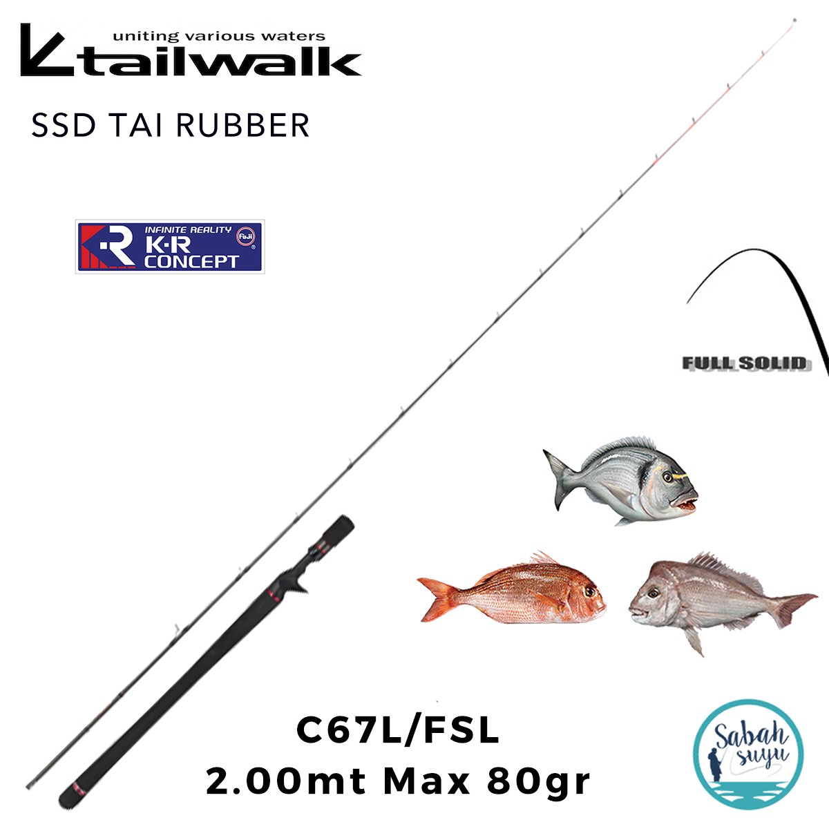 Tailwalk SSD Full Solid C67L/FSL 2.00mt Max 80gr (S2P) Tetikli Tai Rubber Kamış