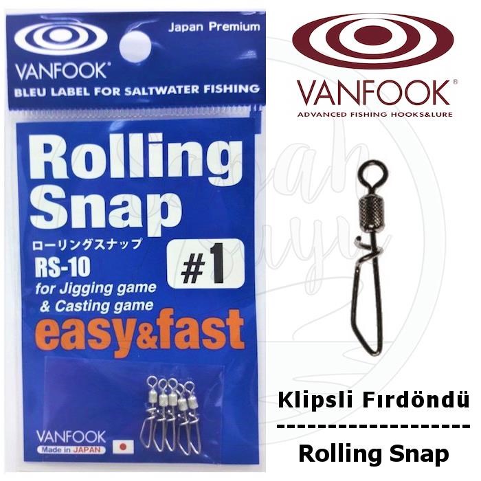 Vanfook Klipsli Fırdöndü RS-10 #1 9.5kg