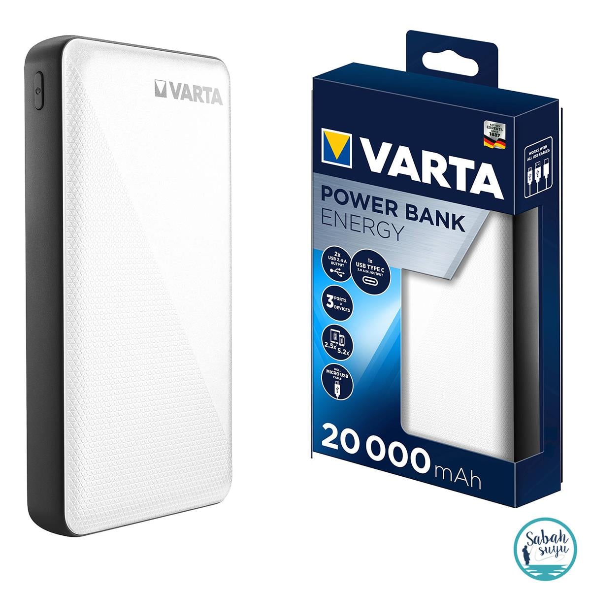 Varta 57978 Energy 20000 Mah Powerbank (4 Port)