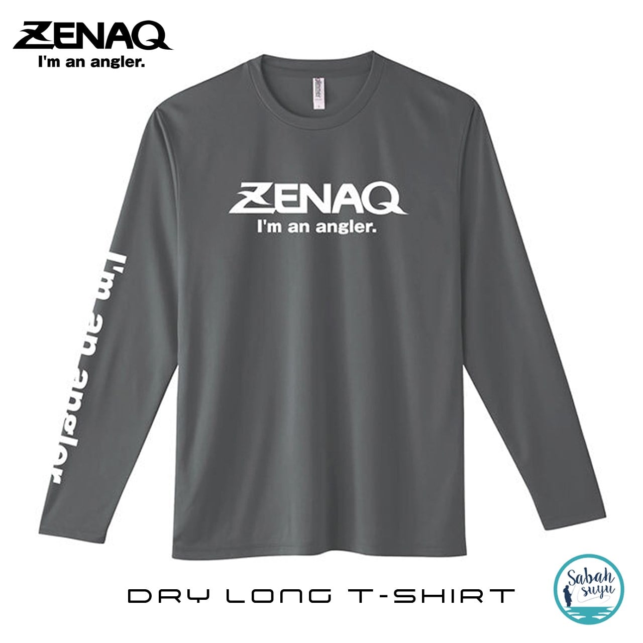 Zenaq Dry Long T-Shirt (Zenaq Logo Dark Grey / L)