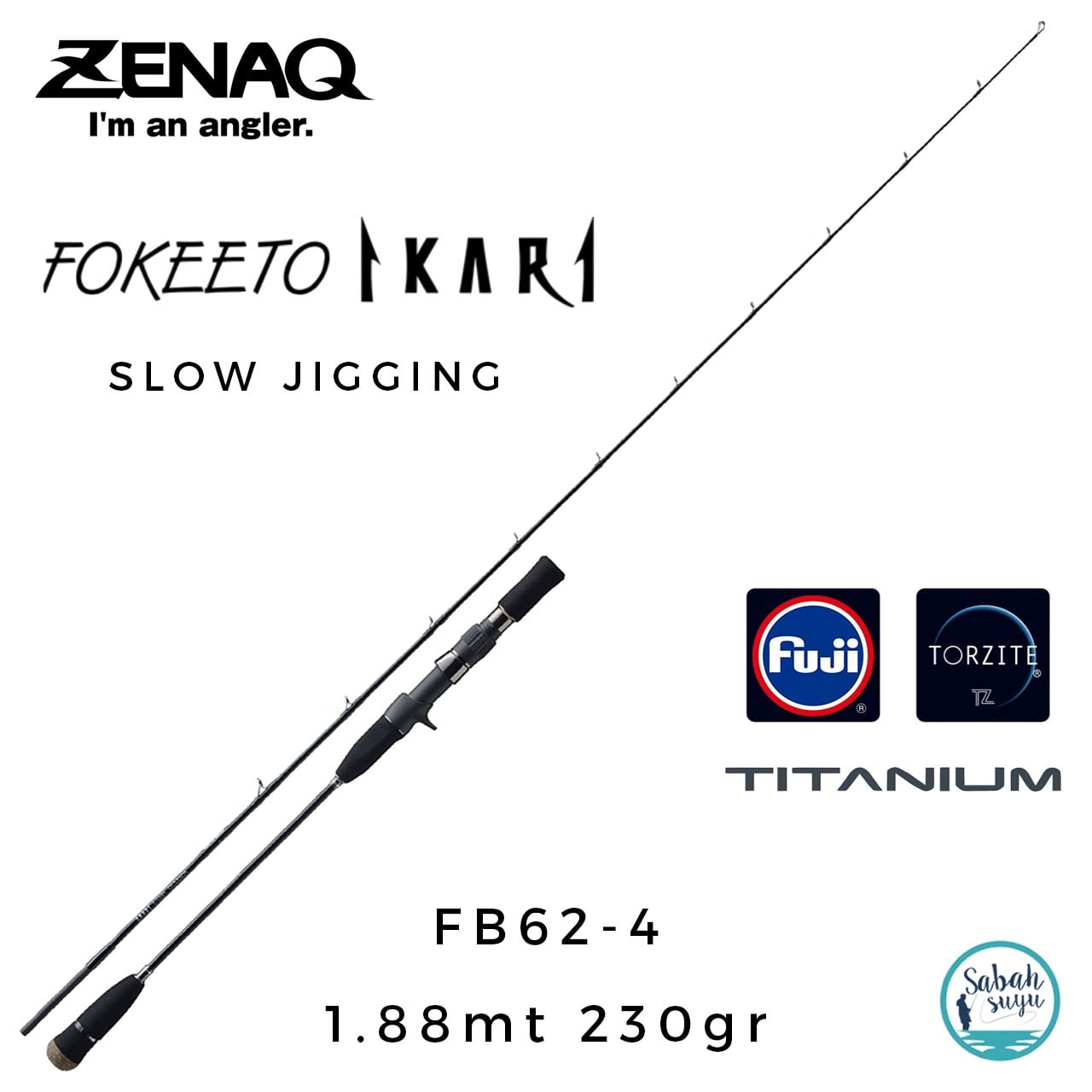 Zenaq Fokeeto FB62-4 İkari 188cm 230gr Tetikli Slow Jigging Kamış