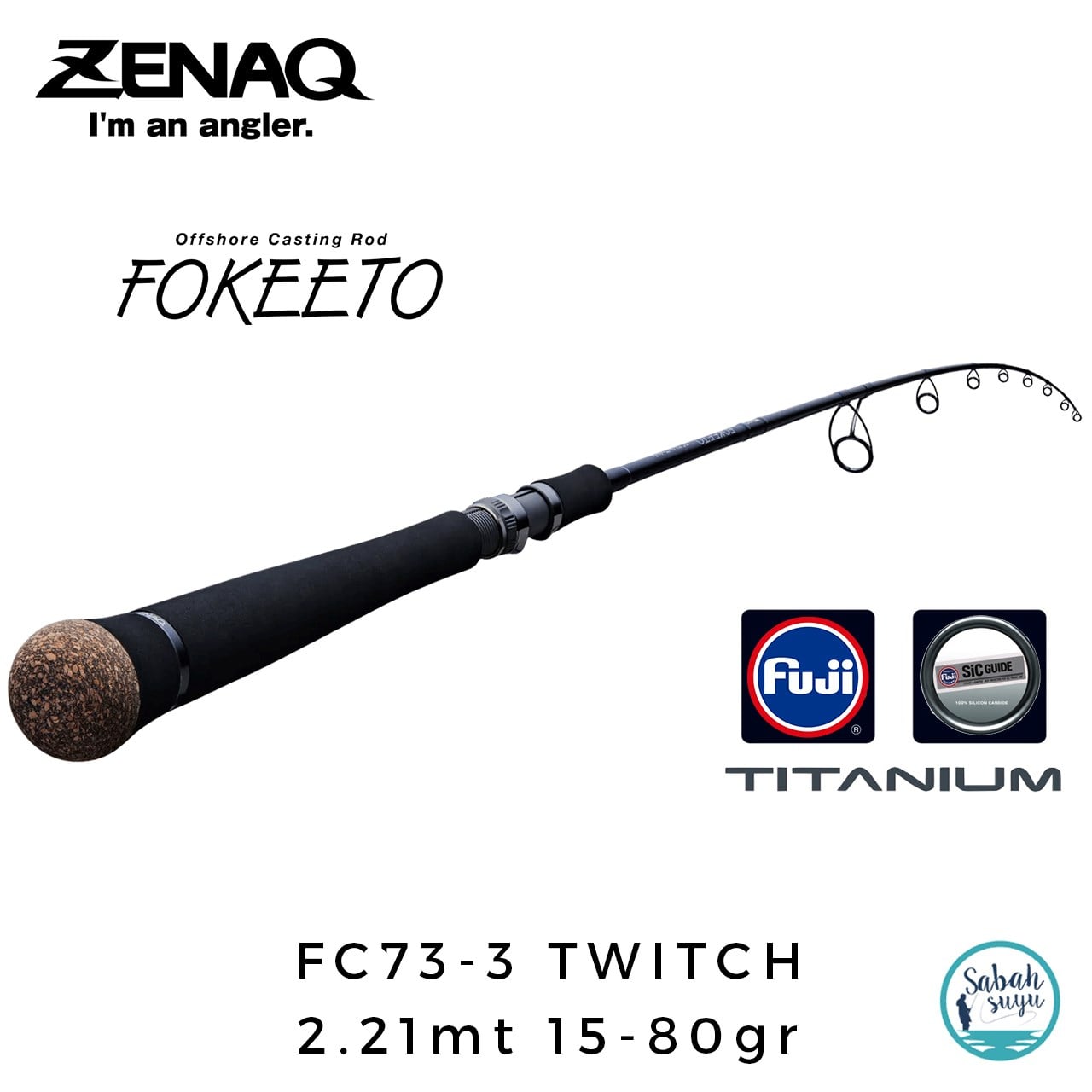 Zenaq Fokeeto FC73-3 Twitch 221cm 15-80gr Offshore Casting Kamış