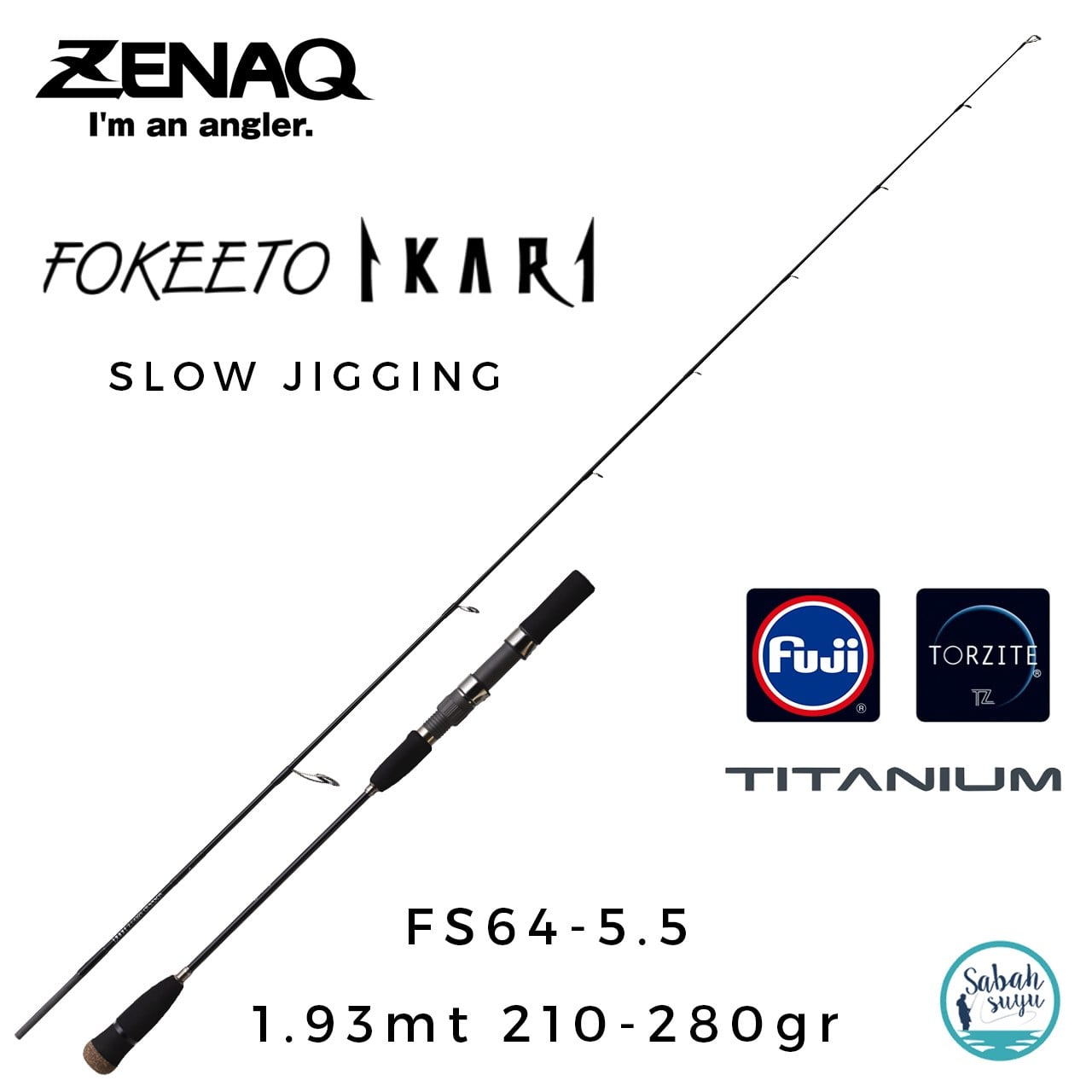 Zenaq Fokeeto FS64-5.5 (S) İkari 193cm 210-280gr Slow Jigging Kamış