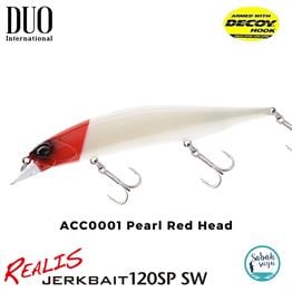 Duo Realis Jerkbait 120SP SW ACC0001 Pearl Red Head