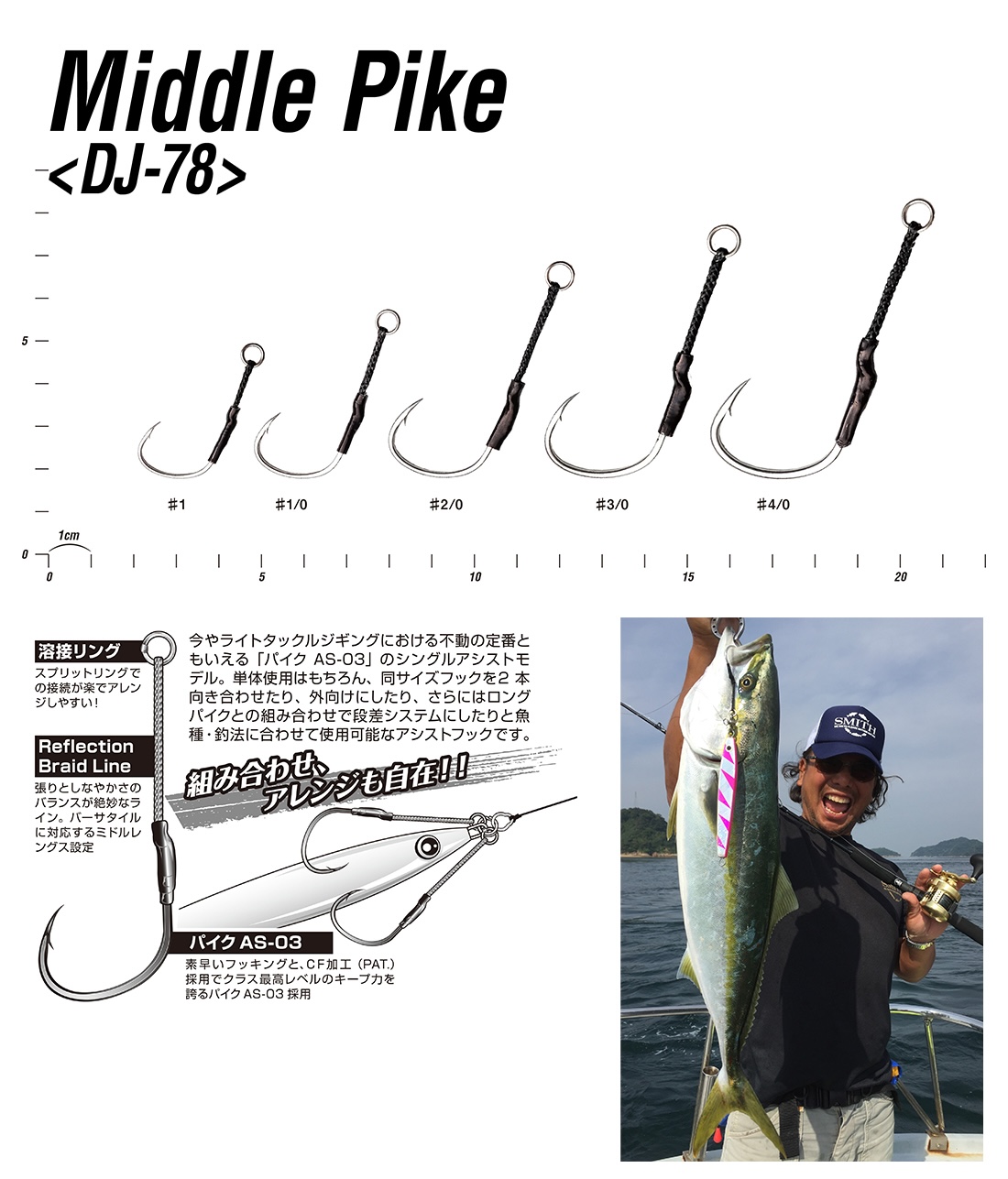 Decoy DJ-78 Middle Pike assist hook tekli jigging iğnesi pike as03 reflection braid