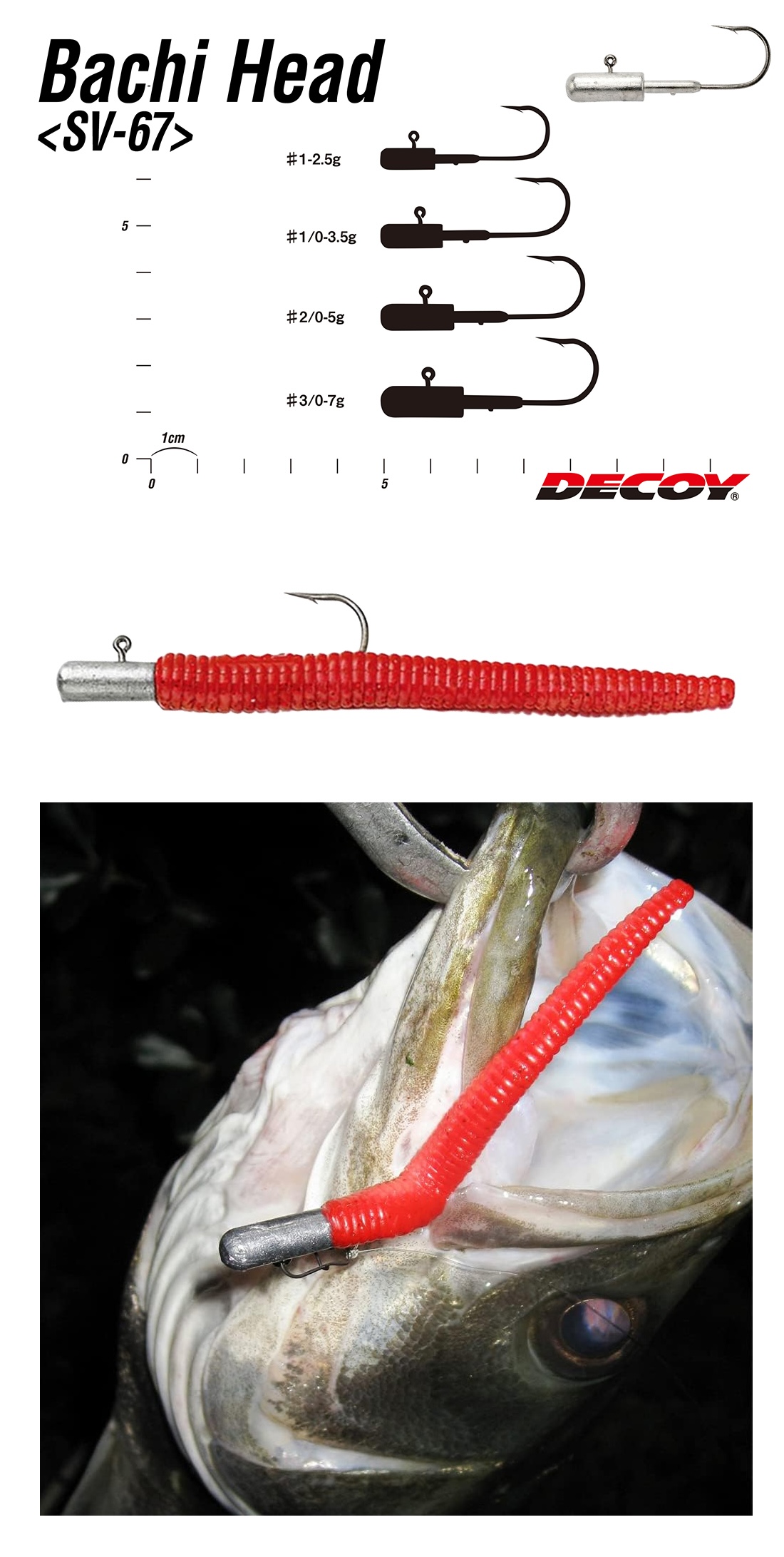 Decoy SV-67 Bachi Head Jighead 2.5gr #1 BN