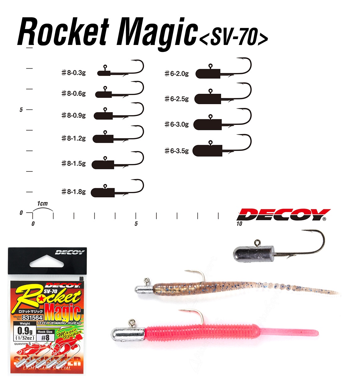 Decoy SV-70 Rocket Magic Jighead 0.3gr #8 WN