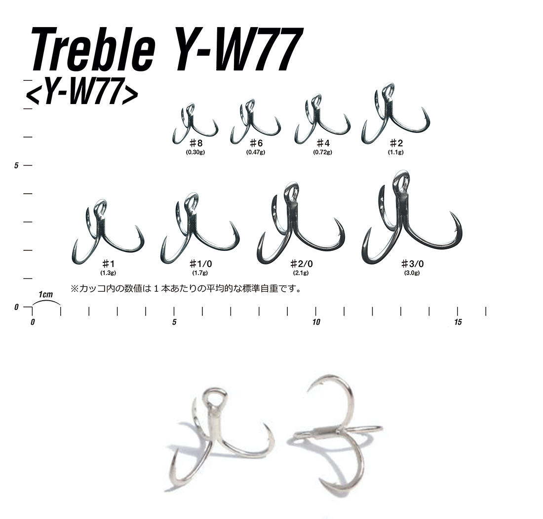 Decoy Y-W77 Curve Treble Üçlü İğne TIN #1