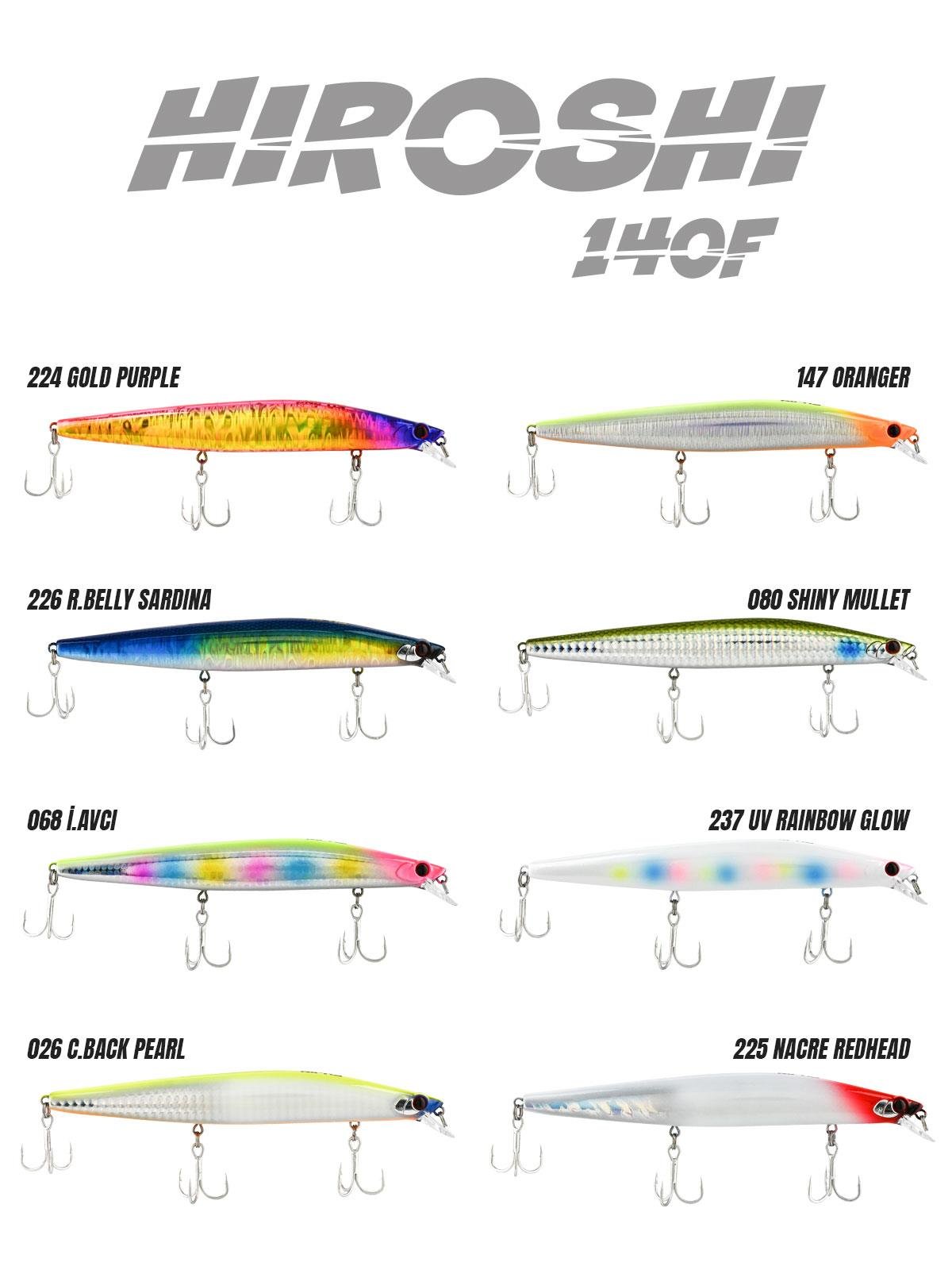 Fujin Hiroshi 140F 14cm 23gr Maket Balık – Yüzen, Tight Rolling Aksiyon, Yüksek Performans