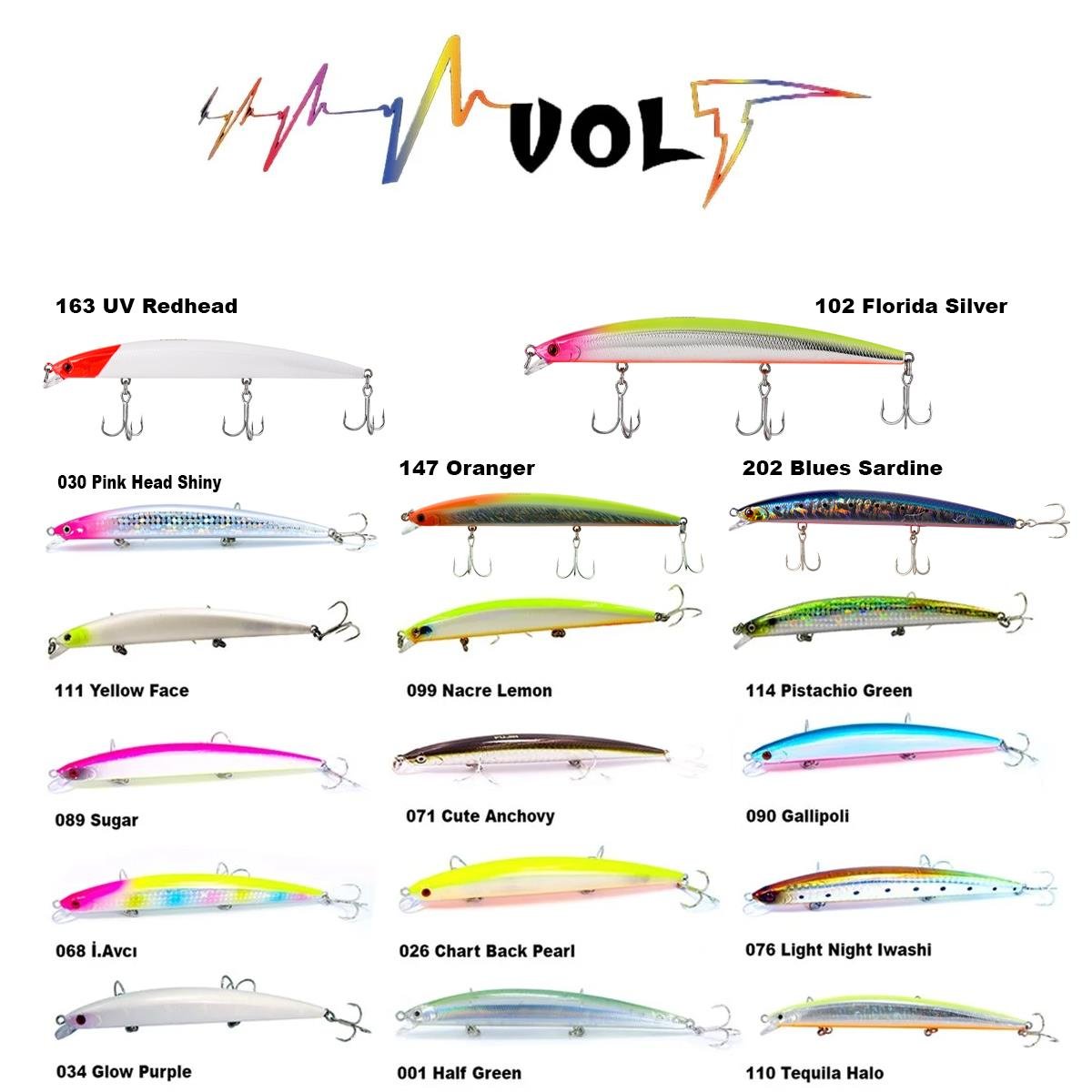 Fujin Volt VL125S 12,5 cm 14 gr Maket Balık – slow sinking, spin yem
