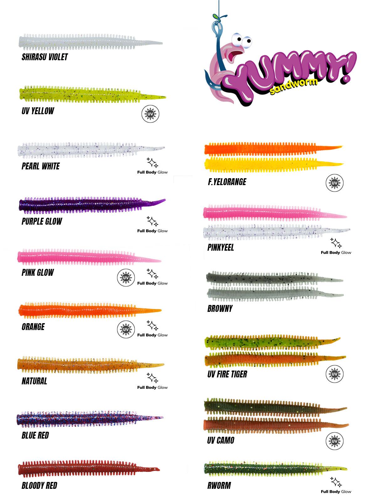 Fujin Yummy Sandworm LRF Silikon 7 cm – Esnek yapı, doğal aksiyon ve yüksek performans