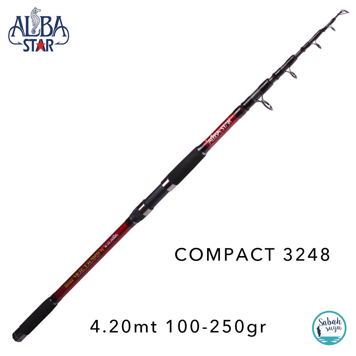 Albastar 3248 Compact 4.20mt 100-250gr Teleskopik Surf Kamış