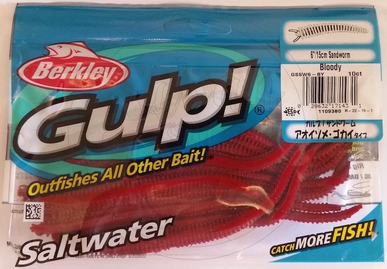 Berkley Gulp Nereis 6'' / 15 cm Sandworm (1109380) Kokulu Silikon Kurt Yem Bloody