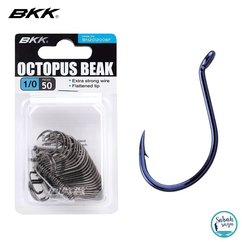 BKK 2012006 Octopus Beak Delikli İğne Siyah #1/0 (50 Adet)