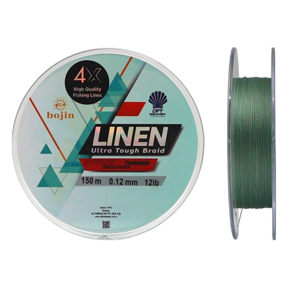 Bojin Linen 4X İp Misina Yeşil 150t 0.12mm 12lb