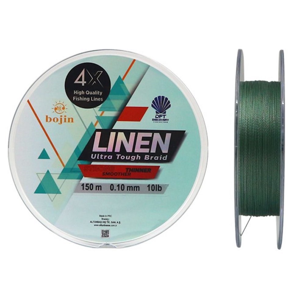 Bojin Linen 4X İp Misina Yeşil 150t 0.10mm 10lb