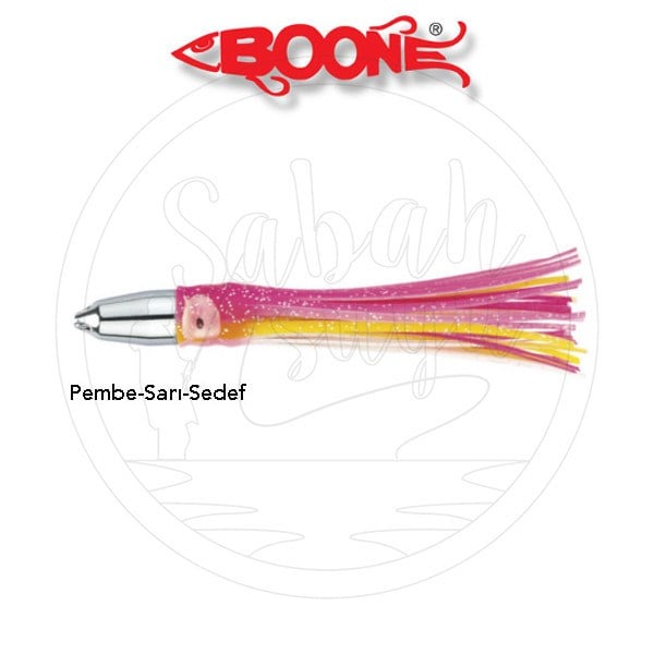 Boone Chrome Jet Bullet Püskül Sırtı Sahtesi 18cm 85gr Pembe Sarı Sedef