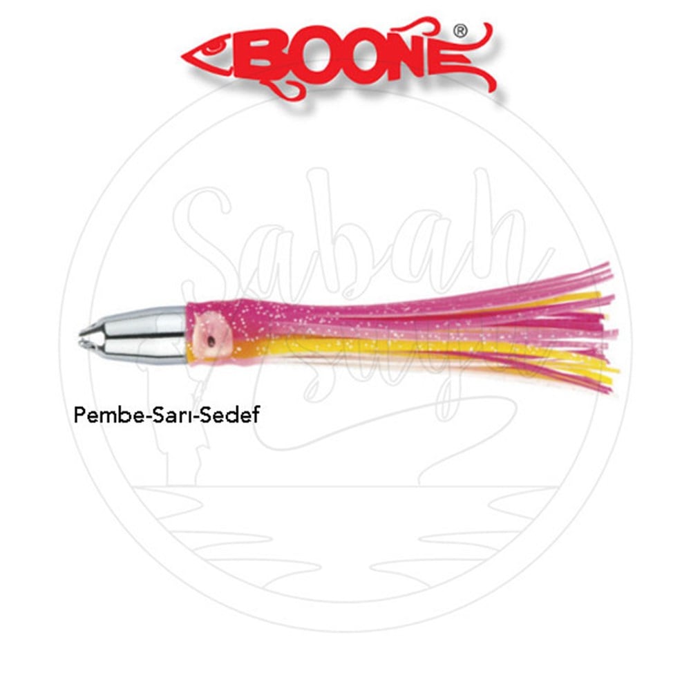 Boone Chrome Jet Bullet Püskül Sırtı Sahtesi 12cm 28gr Pembe Sarı Sedef