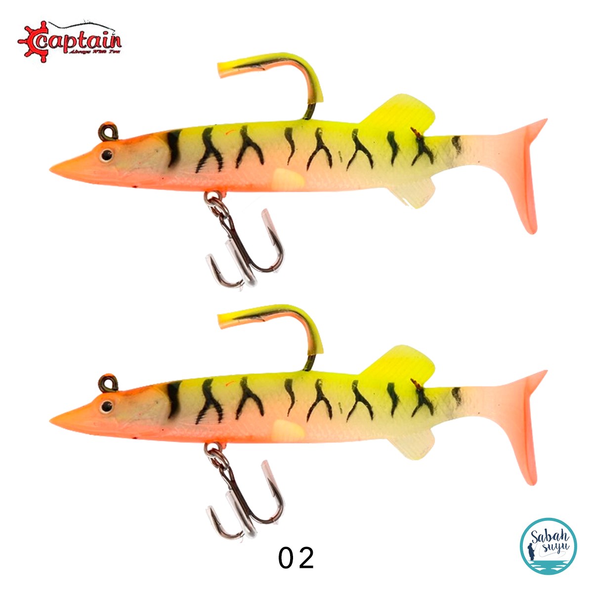 Captain 3584 Kingdom Aero Soft 12cm Silikon Balık (2 Adet) Renk: 02