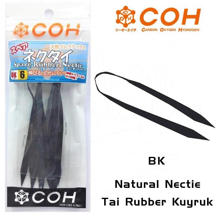 COH Natural Nectie Tai Rubber Kuyruk - BK