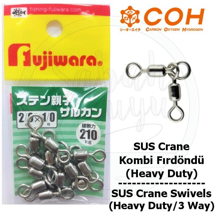 COH SUS Crane Kombi Fırdöndü # 2/0 X 1/0 (Heavy Duty / 3 Way)