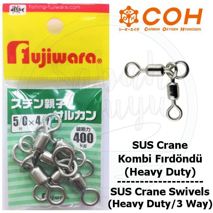 COH SUS Crane Kombi Fırdöndü # 5/0 X 4/0 (Heavy Duty / 3 Way)
