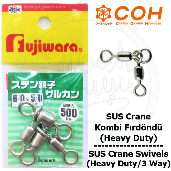 COH SUS Crane Kombi Fırdöndü # 6/0 X 5/0 (Heavy Duty / 3 Way)