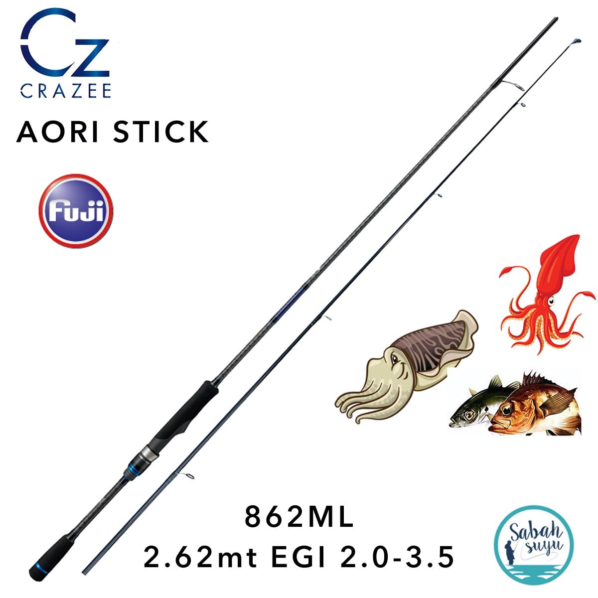 Crazee Aori Stick 862ML 2.62mt EGI 2.0-3.5 (2P) Spin Kamış