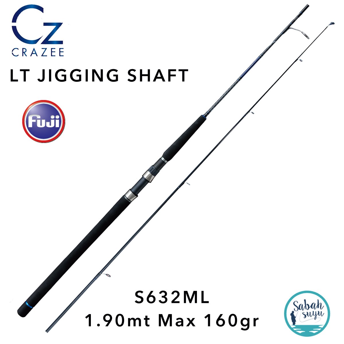 Crazee LT Jigging Shaft S632ML Light Jigging Kamış 1.90mt Max 160gr