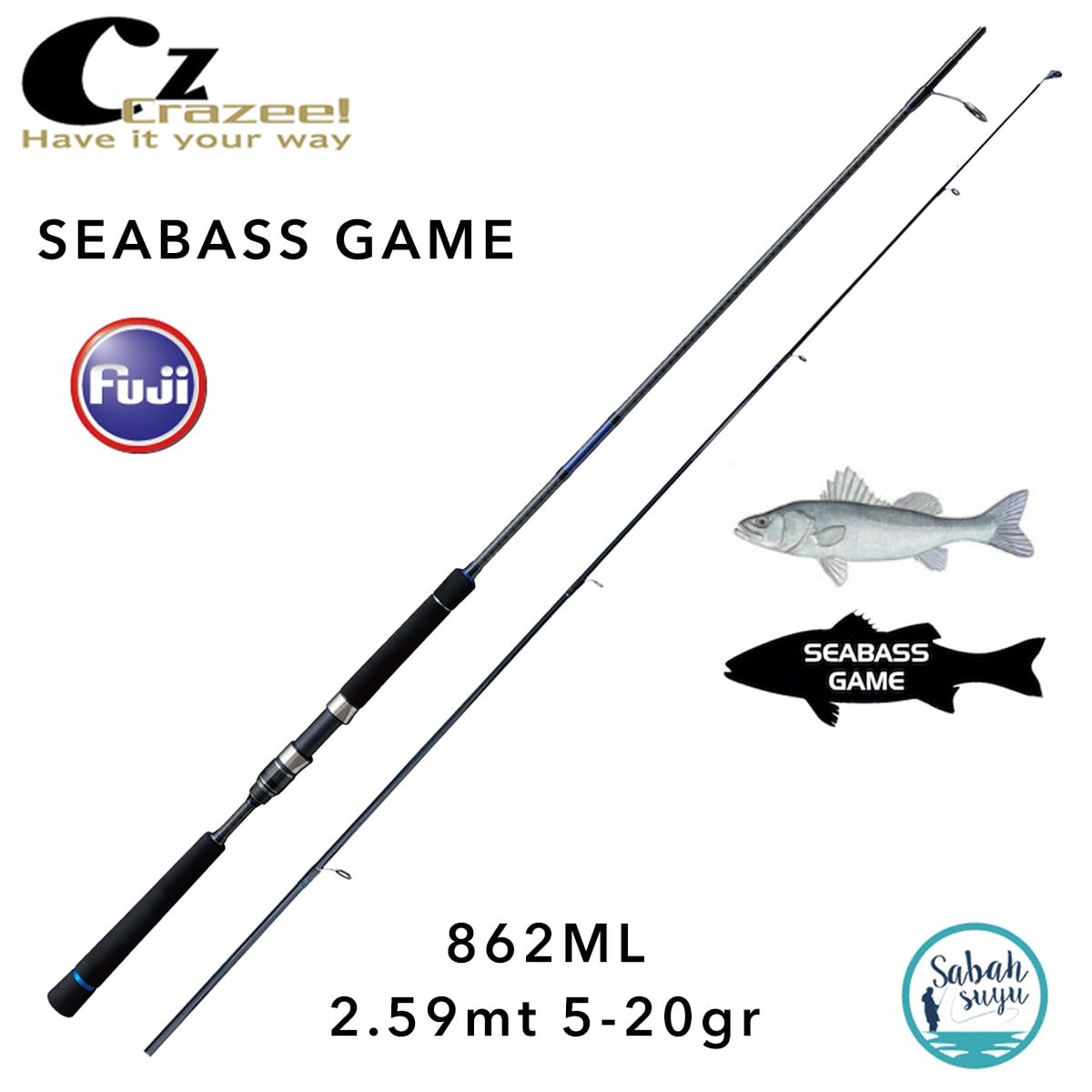Crazee Seabass Game 862ML Spin Kamış 2.59mt 5-20gr