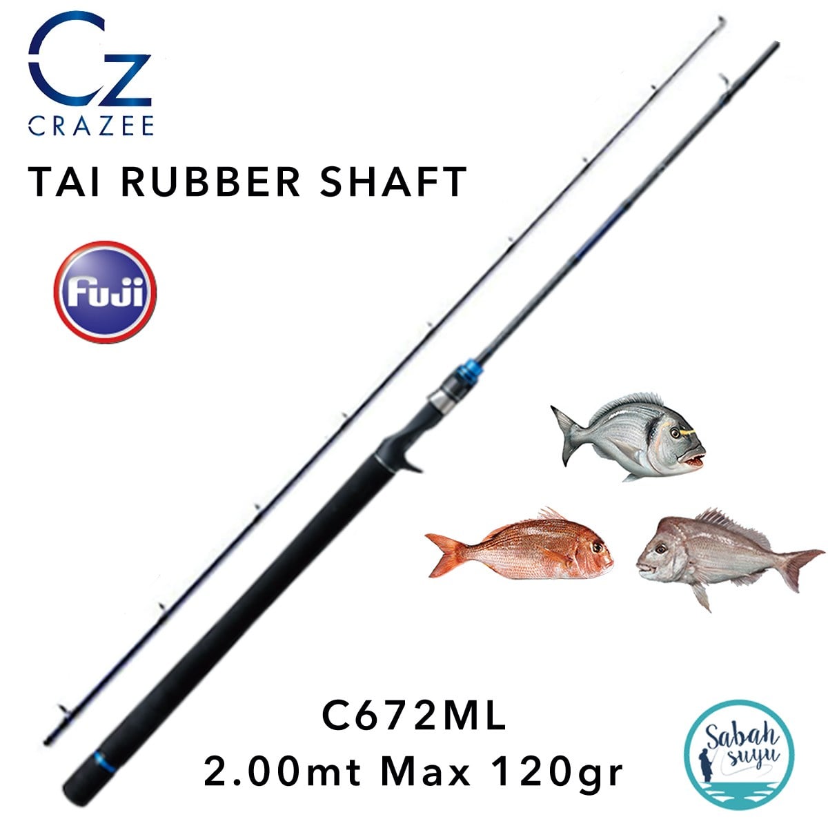 Crazee Tai Rubber Shaft C672ML Tai Game Kamış 2.00mt Max 120gr
