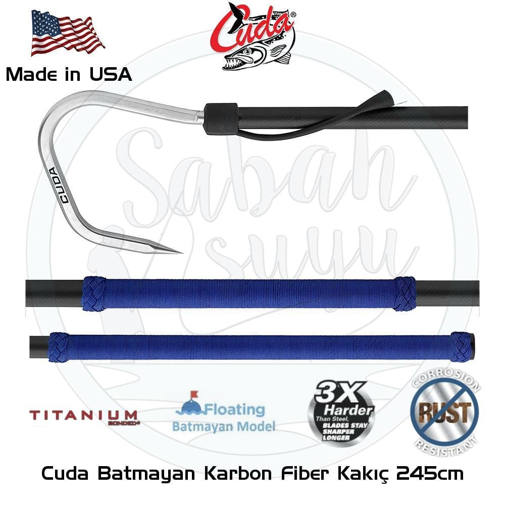 Cuda Batmayan Karbon Fiber Kakıç 245cm - Kanca 10cm