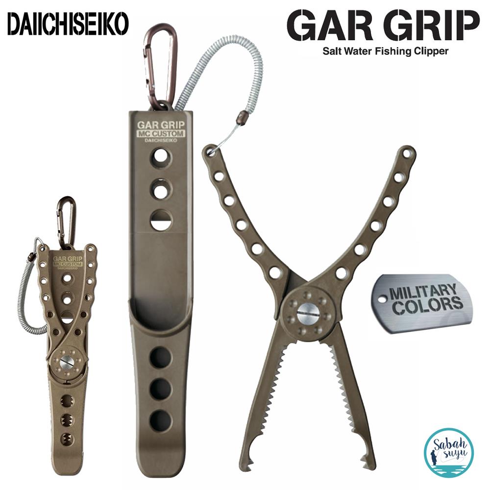 Daiichiseiko Gar Grip MC Balık Maşası 23 cm + Taşıma Kılıfı Dark Earth