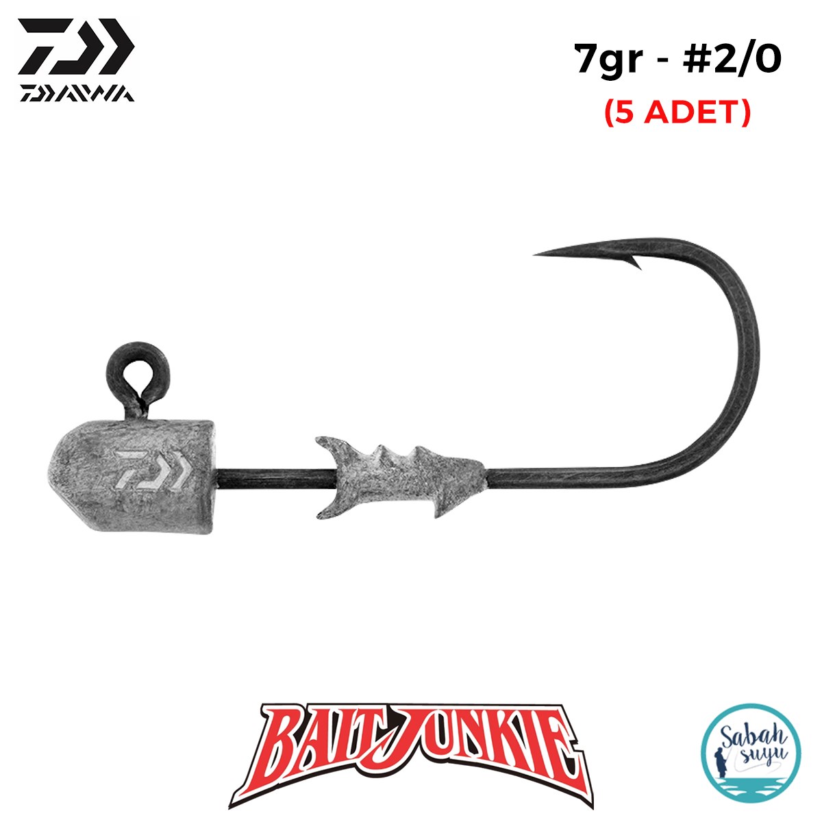 Daiwa Bait Junkie OX Jighead 7gr #2/0 (5 Adet)