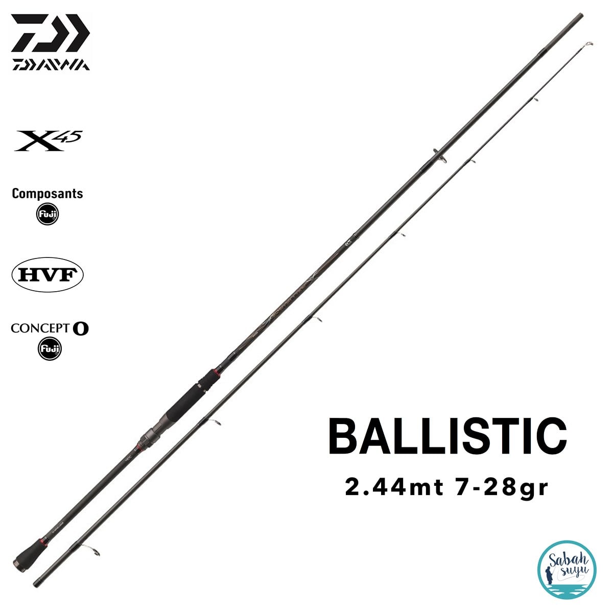 Daiwa Ballistic X 2.44mt 7-28gr (2P) Spin Kamış