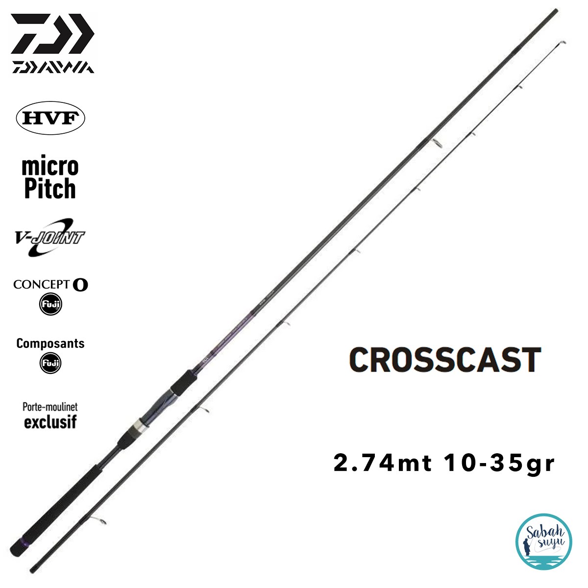 Daiwa Crosscast CF 2.74mt 10-35gr (2P) Spin Kamış