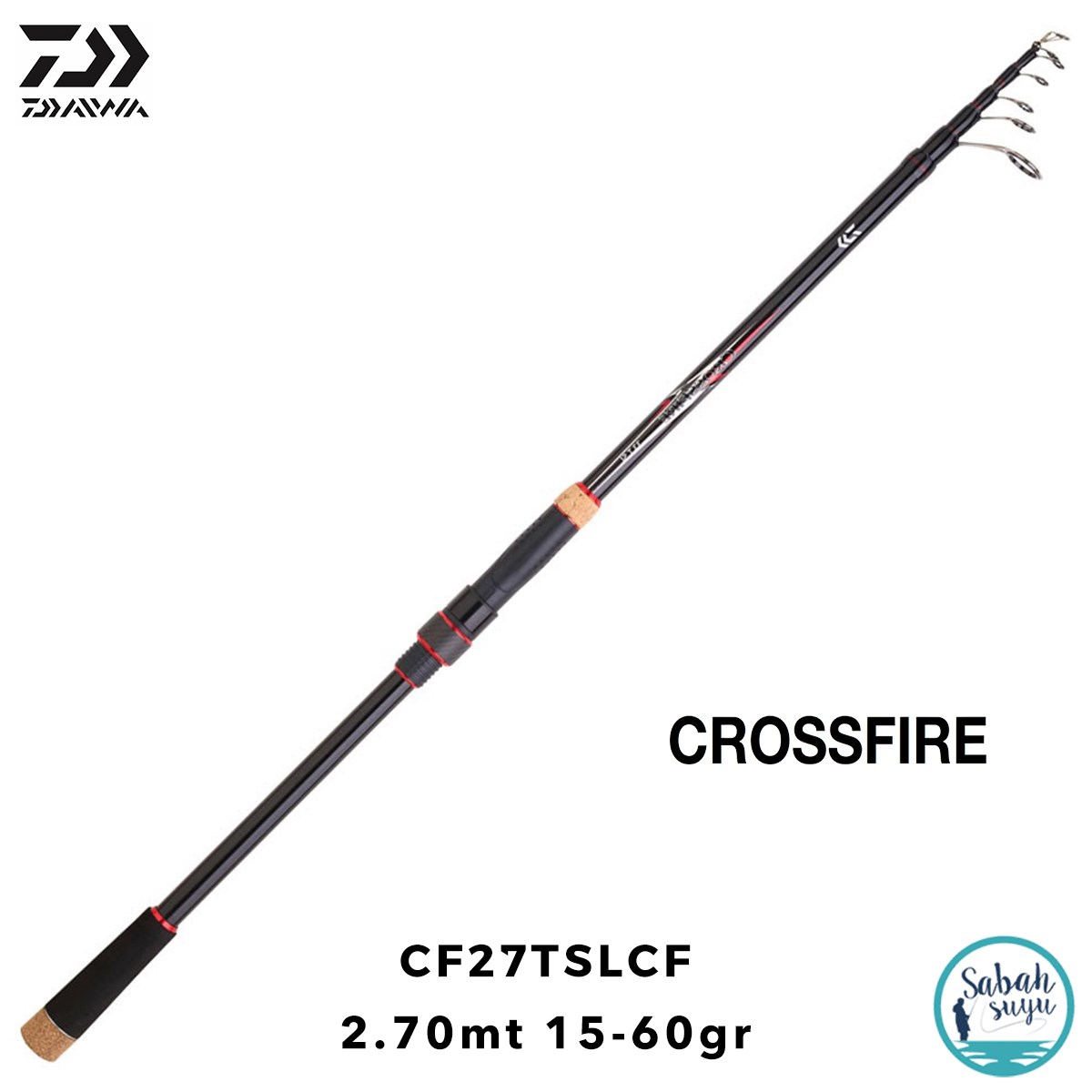 Daiwa Crossfire SL CF 2.70mt 15-60gr Teleskopik Spin Kamış