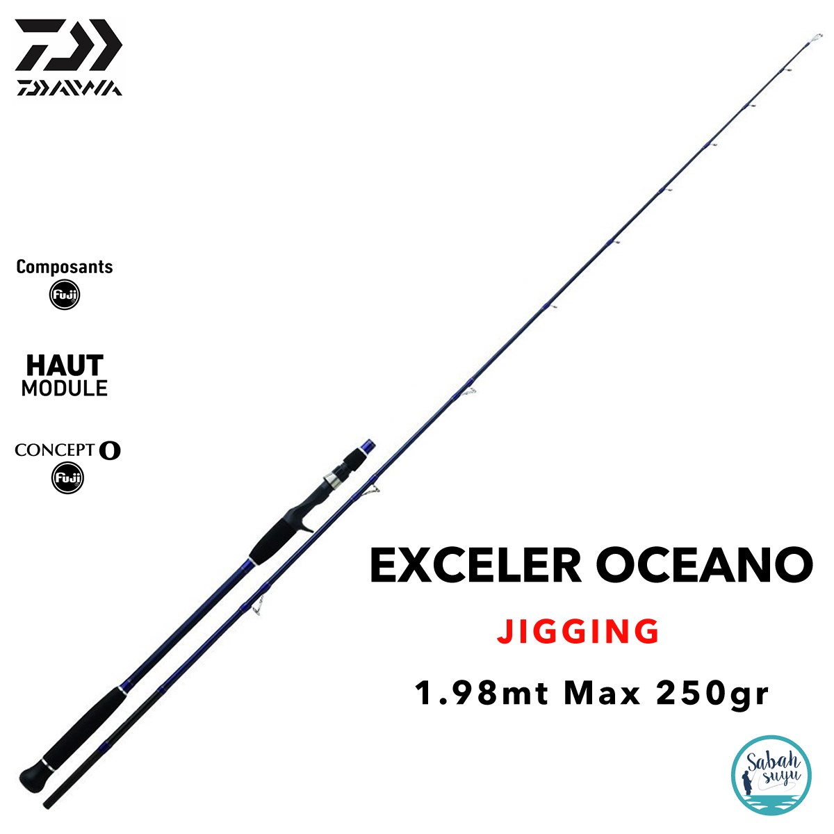 Daiwa Exceler Oceano AF 1.98mt Max 250gr (S2P) Tetikli Jigging Kamış