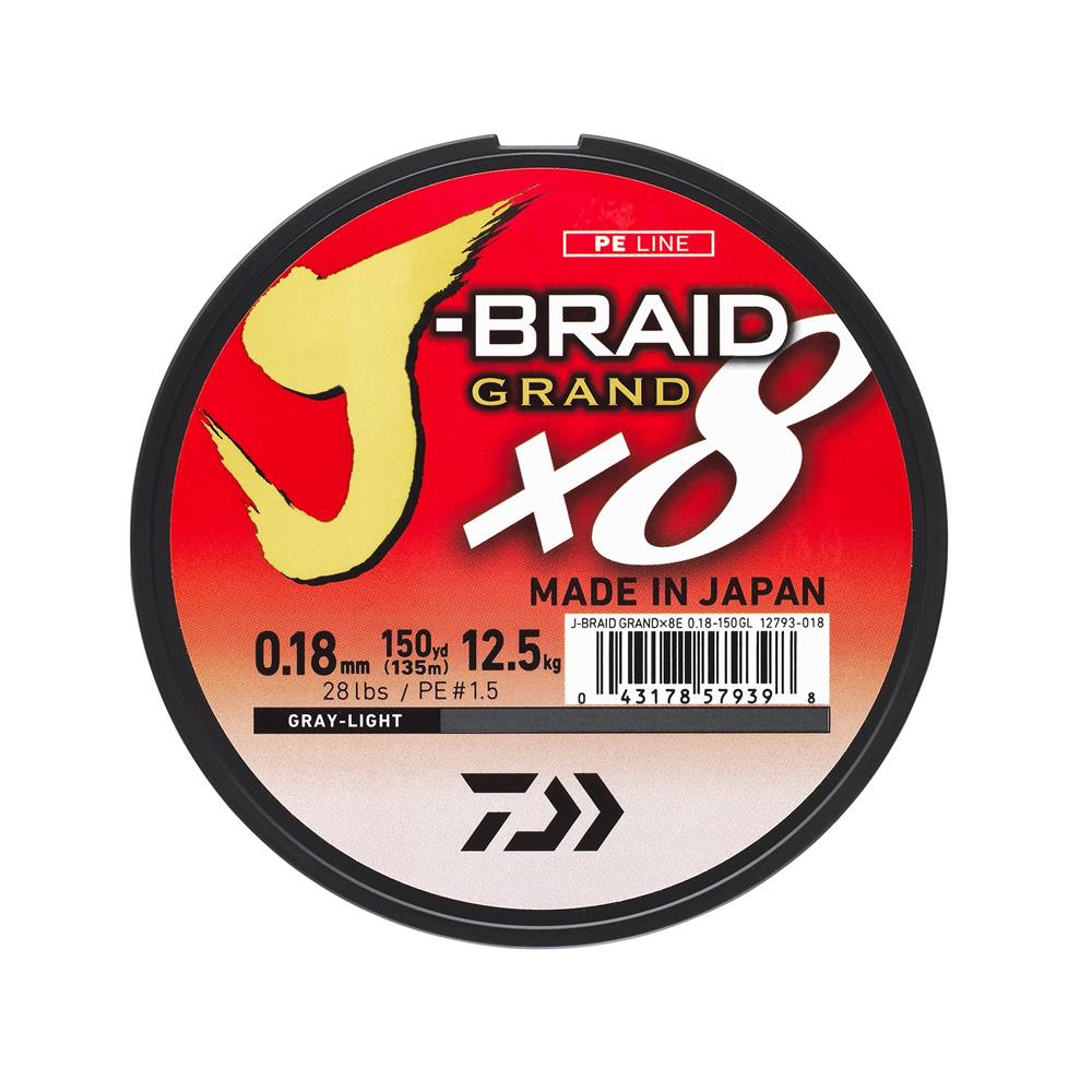 Daiwa J Braid Grand 8X İp Misina 270mt 0.16mm Gri