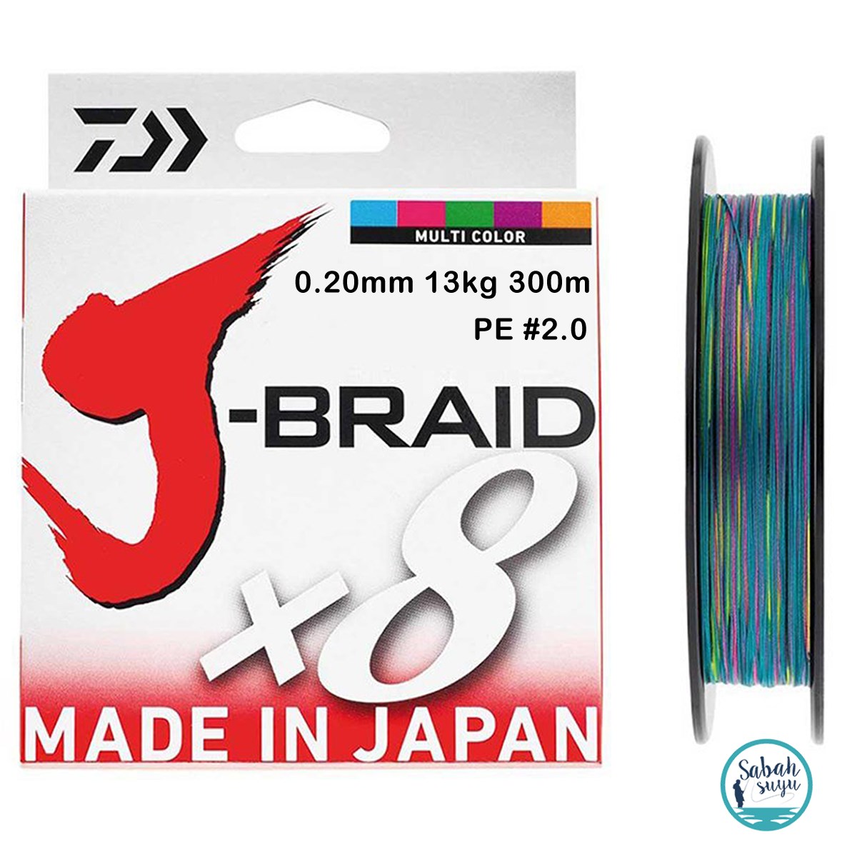 Daiwa J-Braid PE 8X İp Misina 0.20mm 13kg 300mt Multicolor